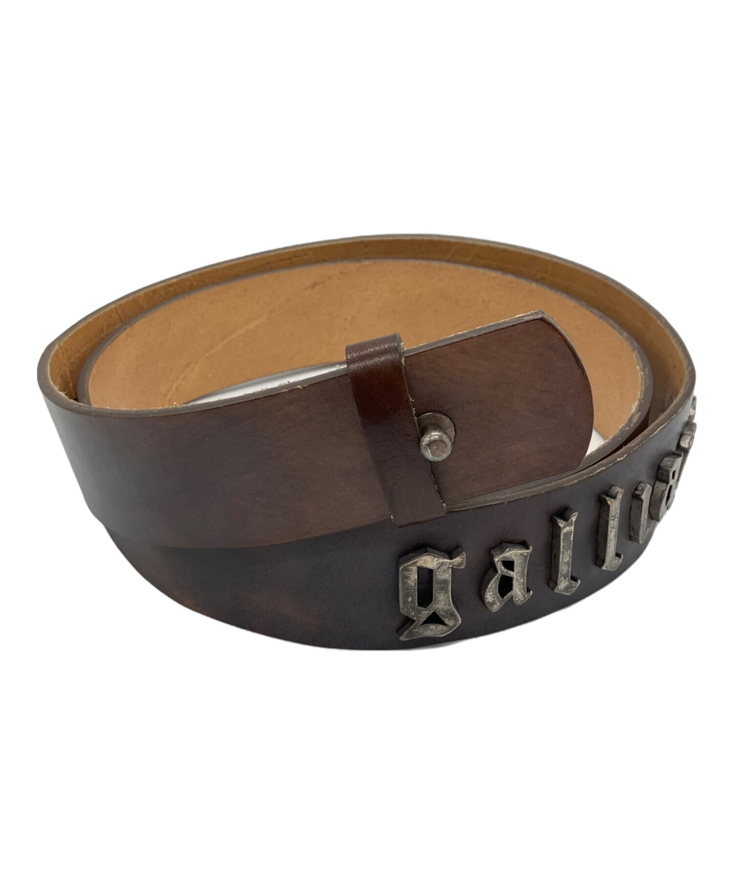 中古・古着通販】GALLIANO (ガリアーノ) レザーベルト ブラウン