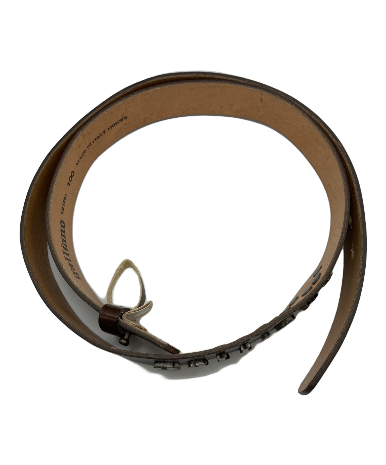 中古・古着通販】GALLIANO (ガリアーノ) レザーベルト ブラウン