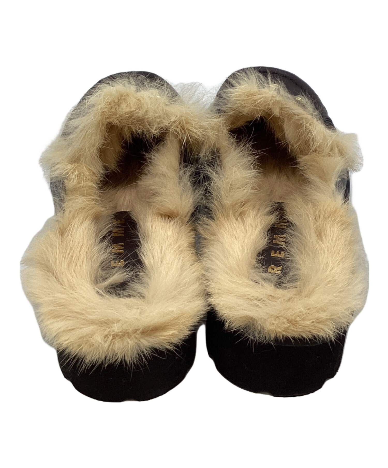 REMME/レメ レザー ファー付き ビットローファー　36サイズ REMME（レメ）の「REMME/レメ ファースリッポン ビットローファー