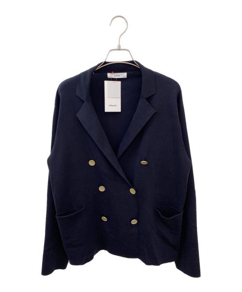 ebure コットンシルクニットジャケット ebure 美品 コットンシルク