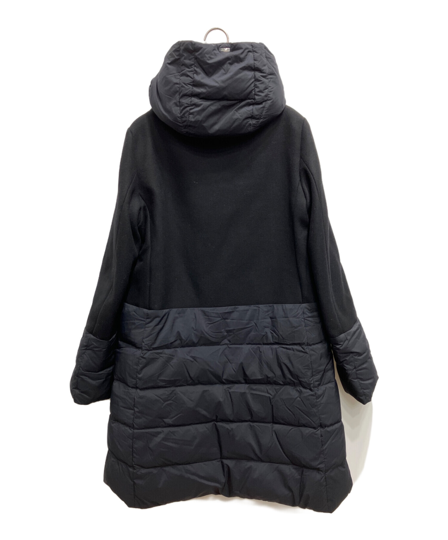 中古・古着通販】HERNO (ヘルノ) ウール切替ダウンコート ブラック