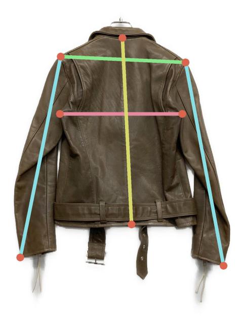 DIGAWEL レザー ライダースジャケット size 2 馬革 中古・古着通販】DIGAWEL (ディガウェル) ホースレザーライダース