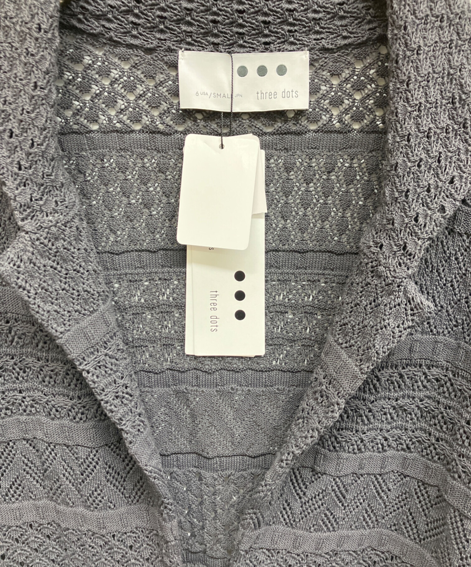 中古・古着通販】THREE DOTS (スリードッツ) ストライプ レース