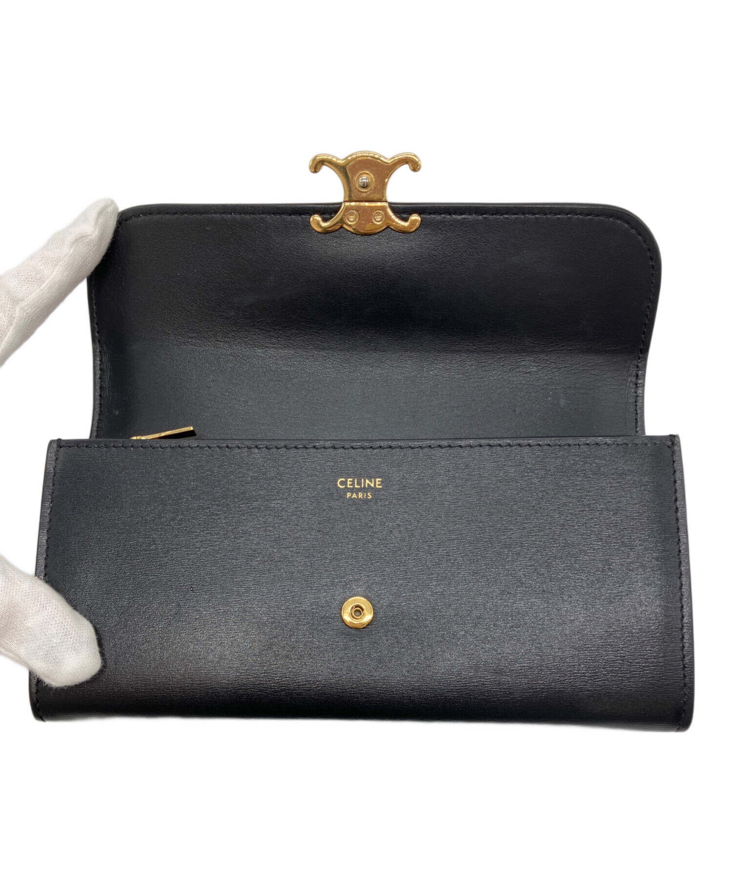 中古・古着通販】CELINE (セリーヌ) 長財布 ブラック｜ブランド・古着