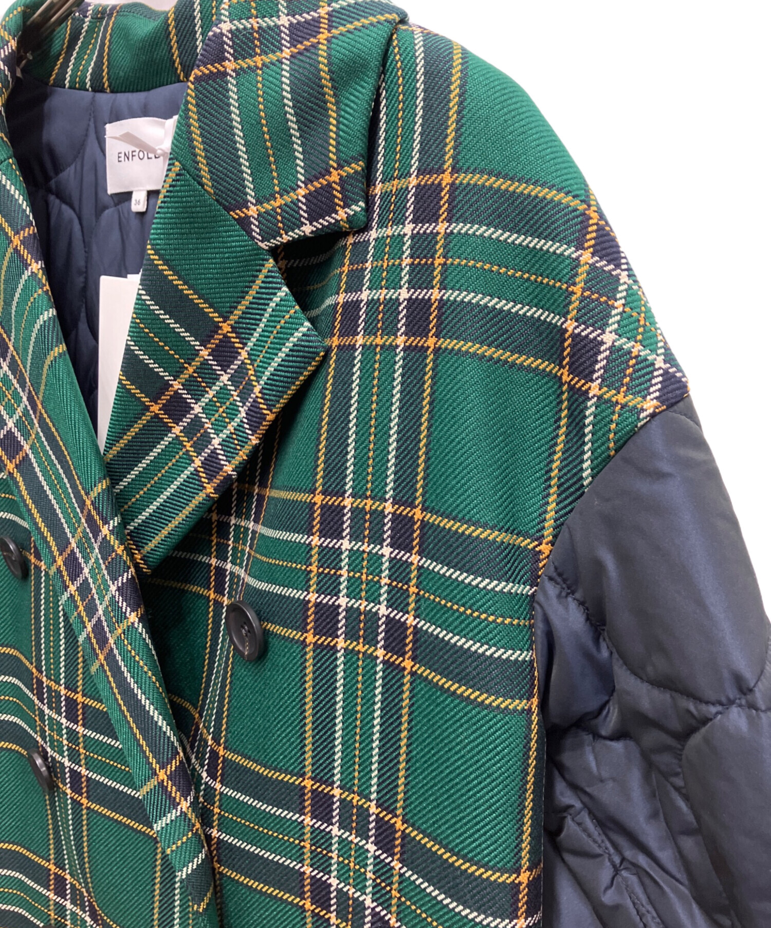 中古・古着通販】ENFOLD (エンフォルド) キルティングチェックコート