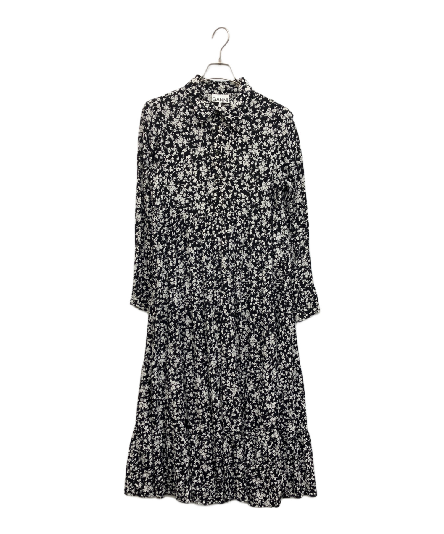 中古・古着通販】Ganni (ガニー) レーヨンフラワープリントワンピース