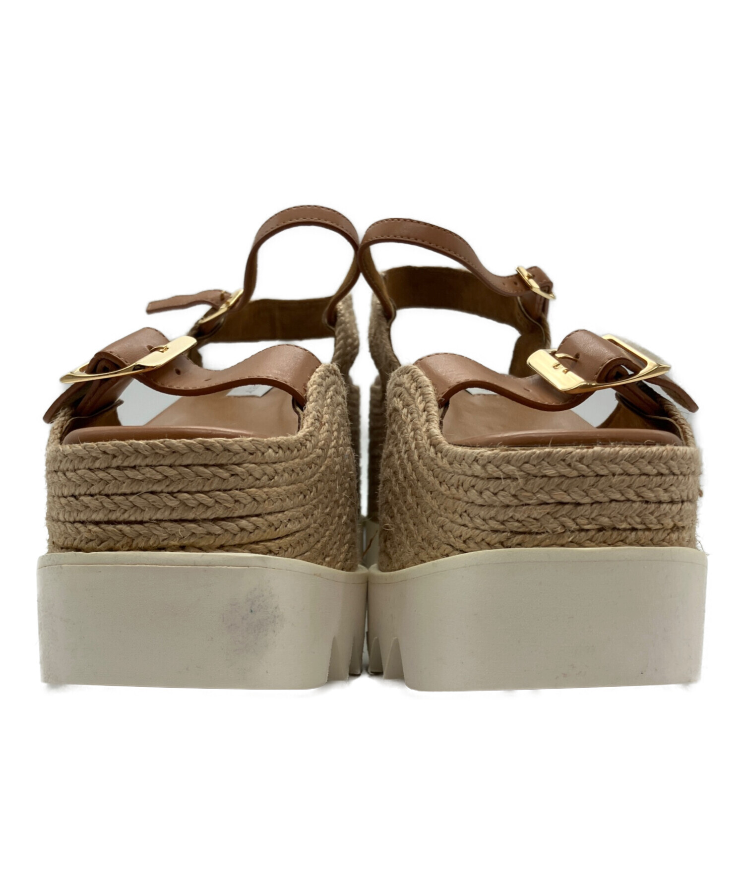 ステラマッカートニー エミリー プラットフォーム サンダル ブラウン 24㎝ 中古・古着通販】STELLA McCARTNEY (ステラマッカートニー) エリス
