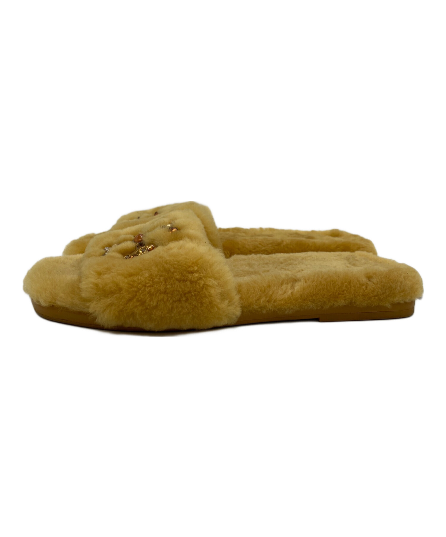 中古・古着通販】TORY BURCH (トリーバーチ) JEWELED SHEARLING SLIDE