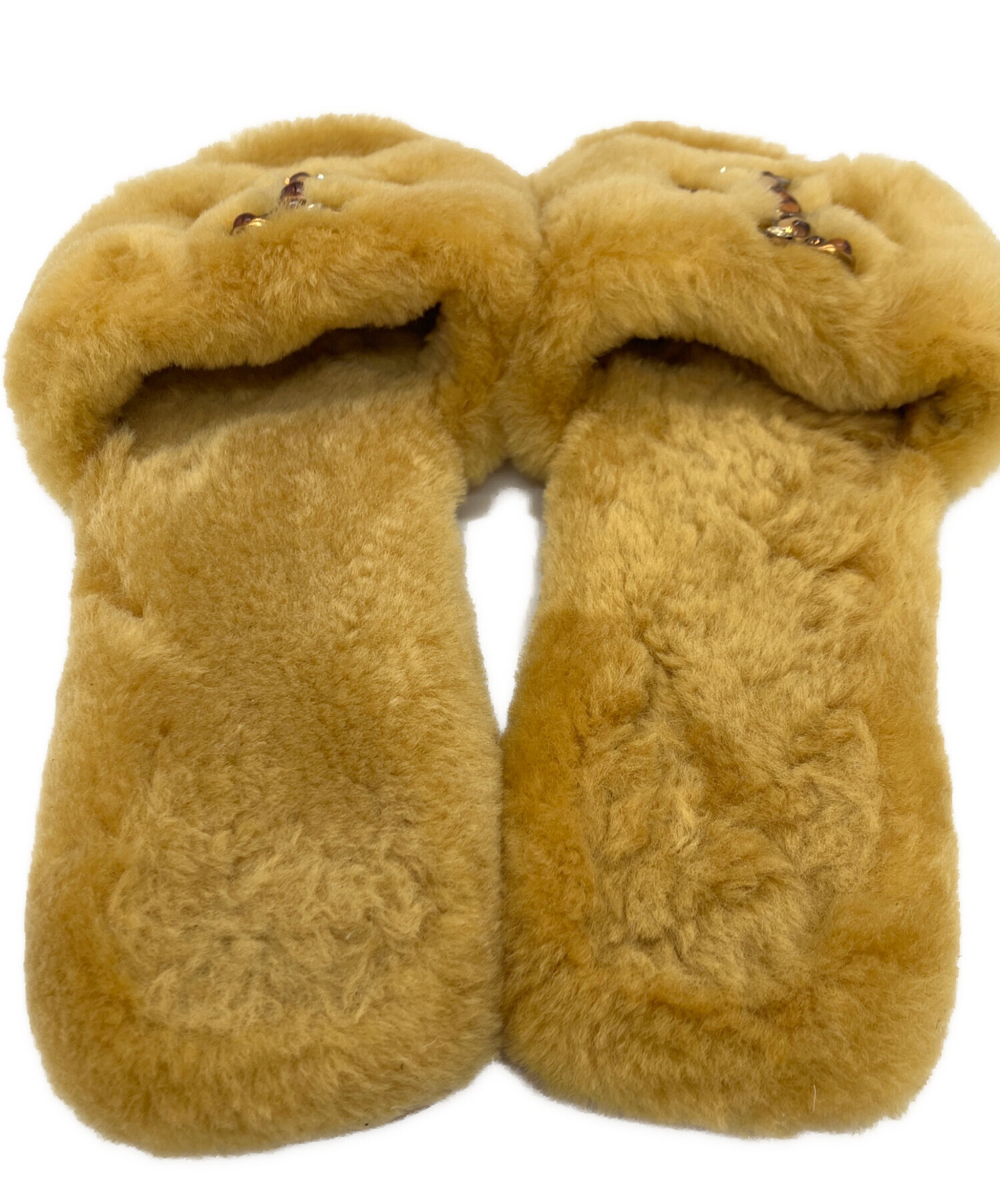 中古・古着通販】TORY BURCH (トリーバーチ) JEWELED SHEARLING SLIDE