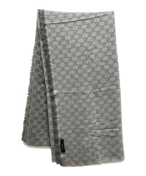 中古・古着通販】GUCCI (グッチ) GG柄ウールシルクストール グレー