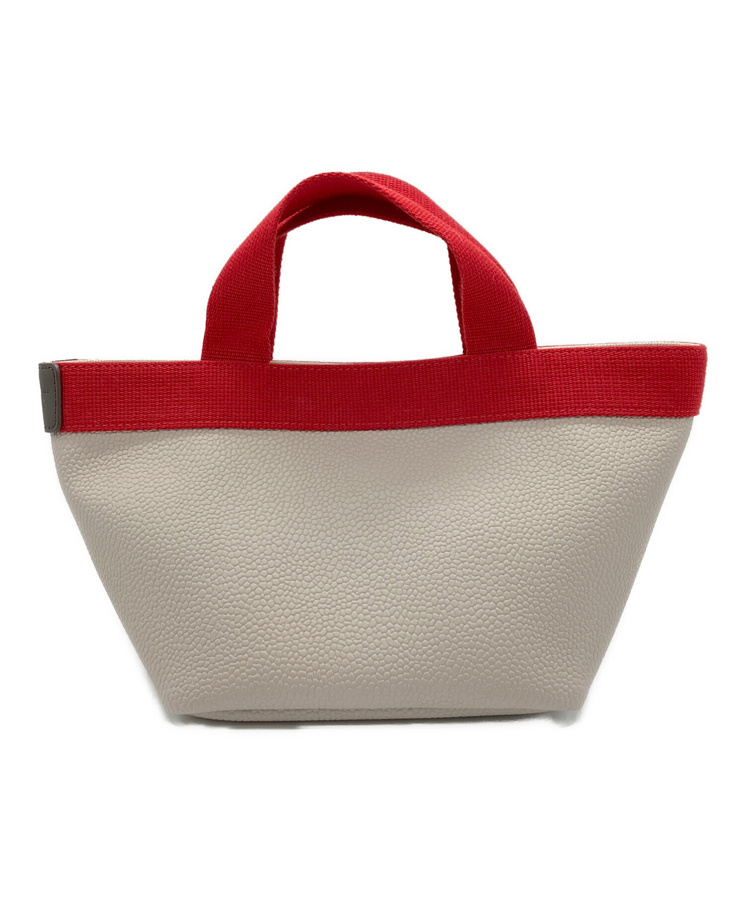 Herve Chapelier トートバッグ レッド グレー 中古・古着通販】Herve Chapelier (エルベシャプリエ) リュクス舟形