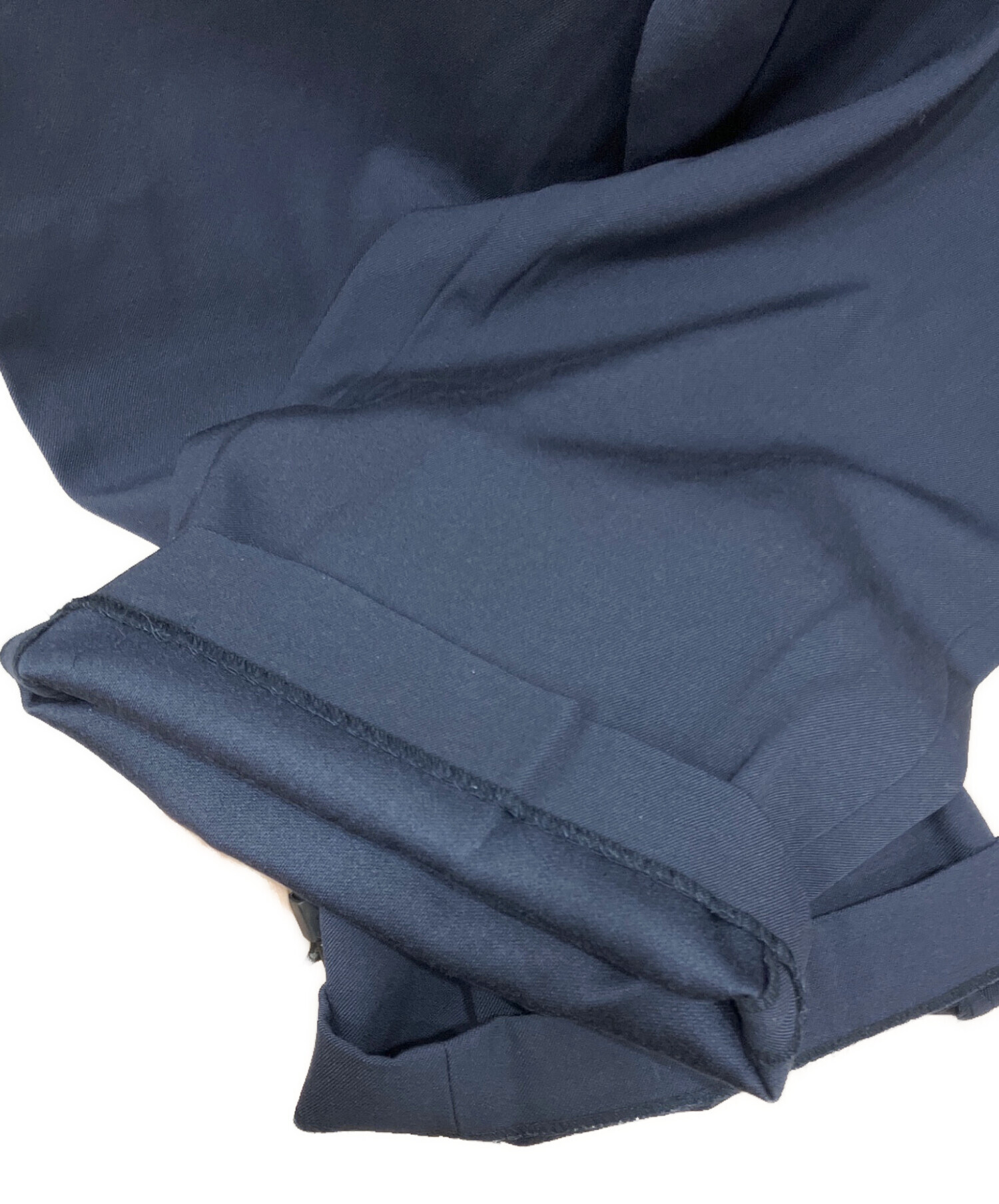 ATON タグ付き カーゴパンツ ネイビー 中古・古着通販】ATON (エイトン) BACK SATIN FIELD CARGO パンツ