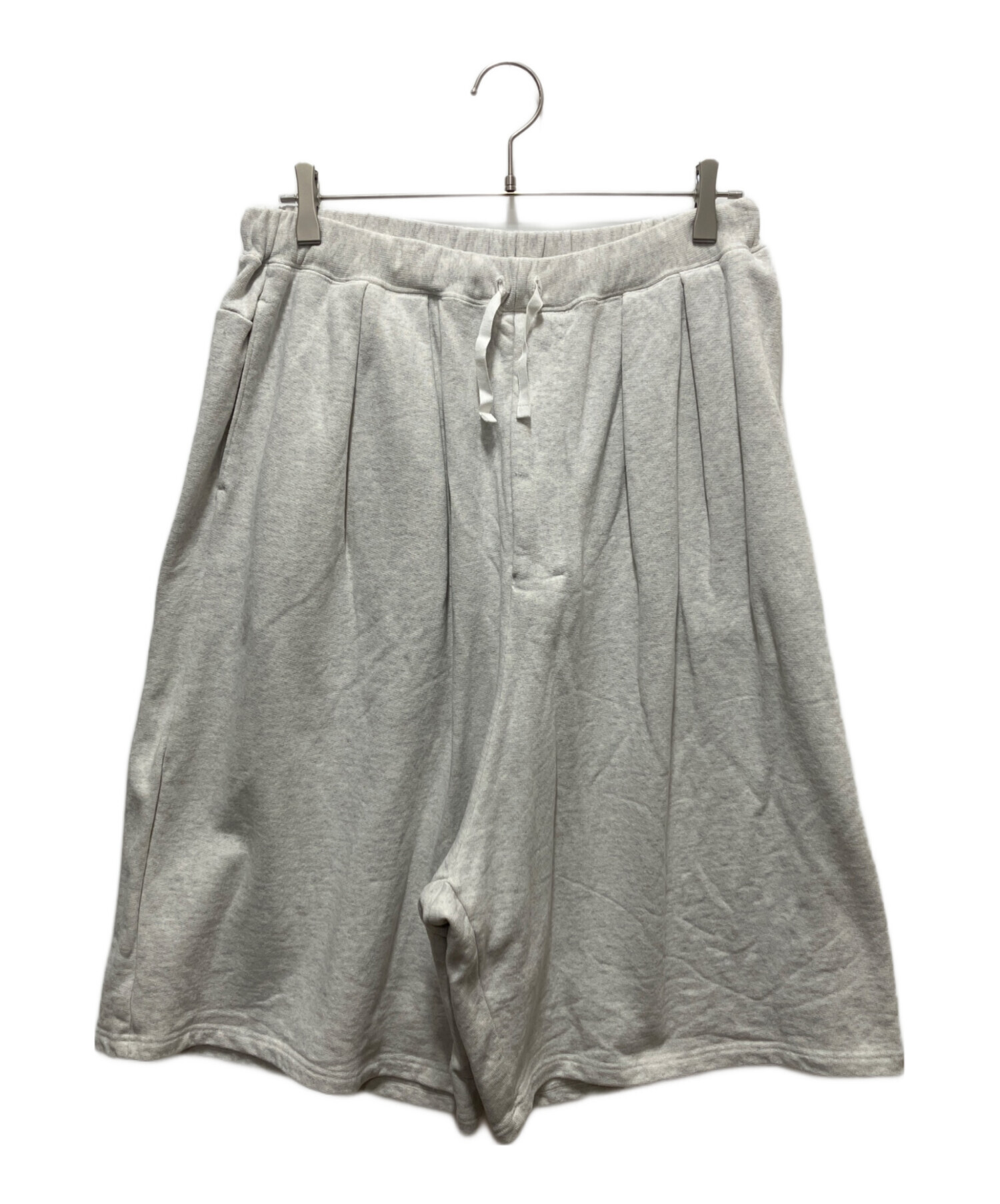 中古・古着通販】ANCELLM (アンセルム) 3/4 TUCK SWEAT SHORTS ライト