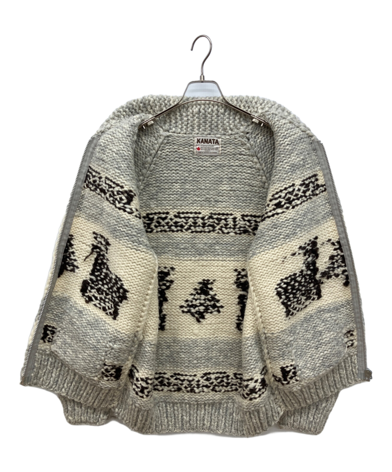 カナダ製 KANATA アメカジ古着 カウチン ローゲージ ニット ジャケット カナダ製 KANATA アメカジ古着 カウチン ローゲージ ニット ジャケット