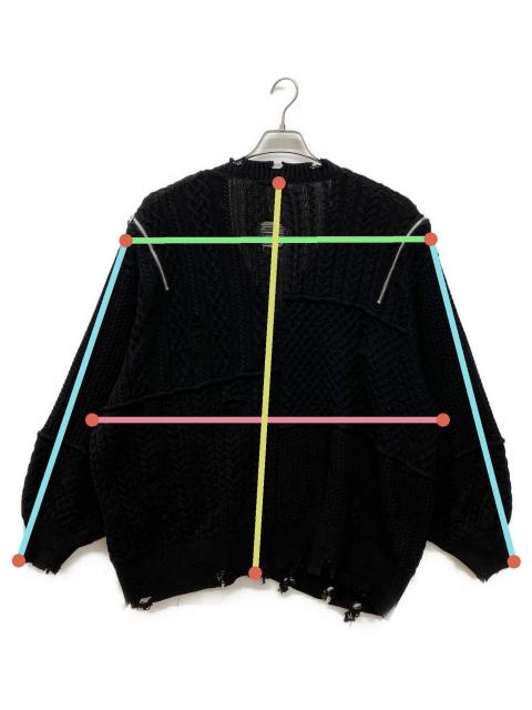 HARE カーディガン Fサイズ 肩ジップ ダメージ加工12000→9000