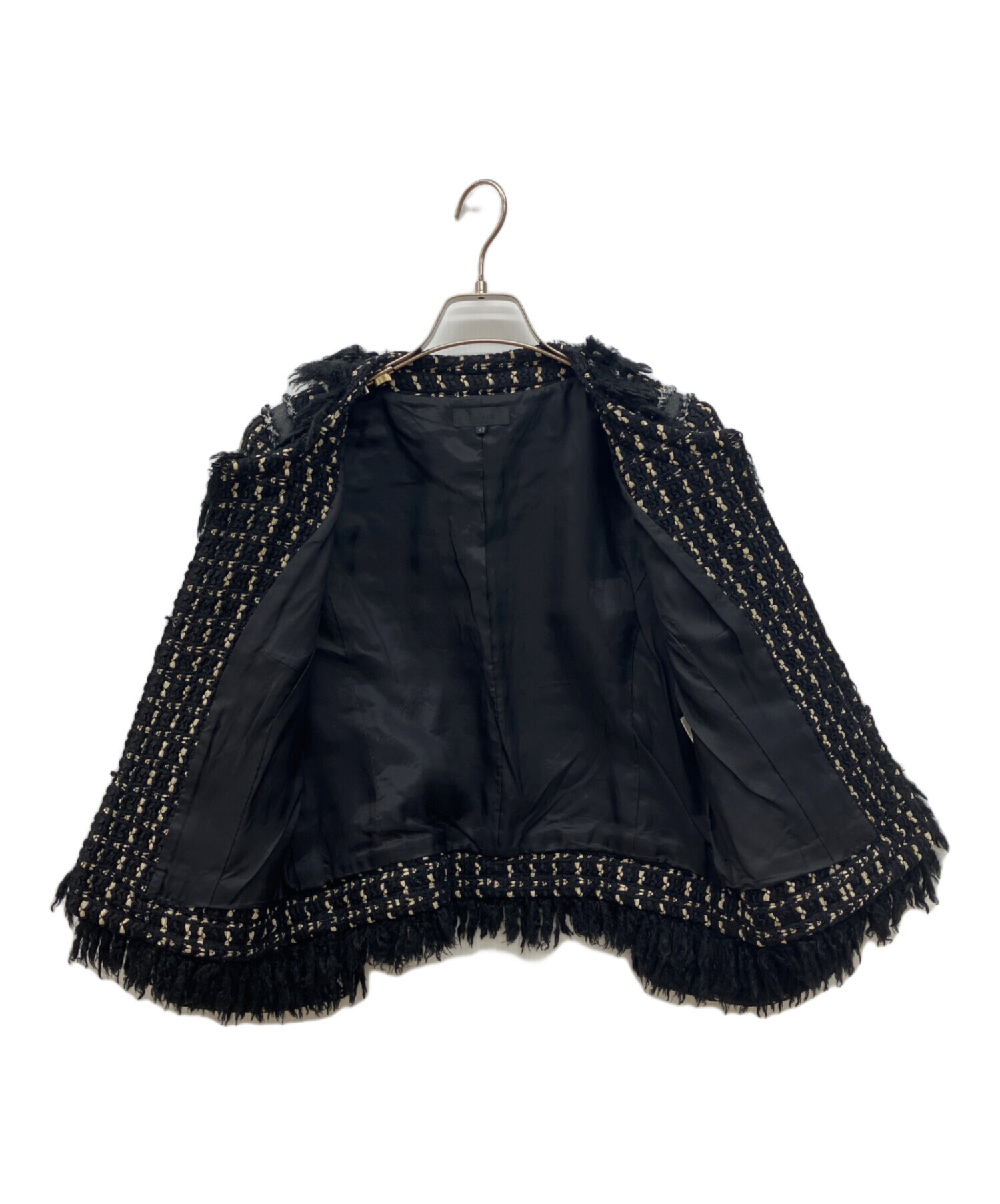 中古・古着通販】TO BE CHIC (トゥービーシック) ノーカラーツイード