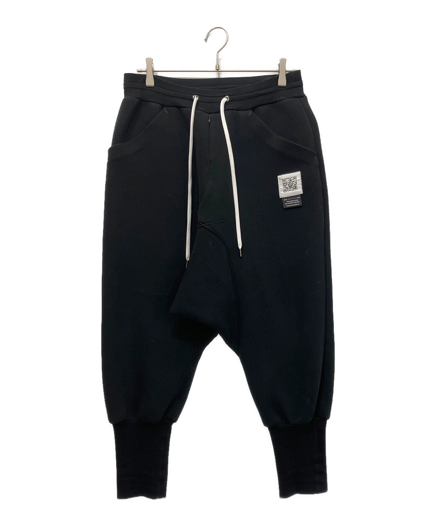 ✨美品✨3(L) FUMITO GANRYU サルエル スウェット ブラック 中古・古着通販】FUMITO GANRYU (フミトガンリュウ) ロングリブ