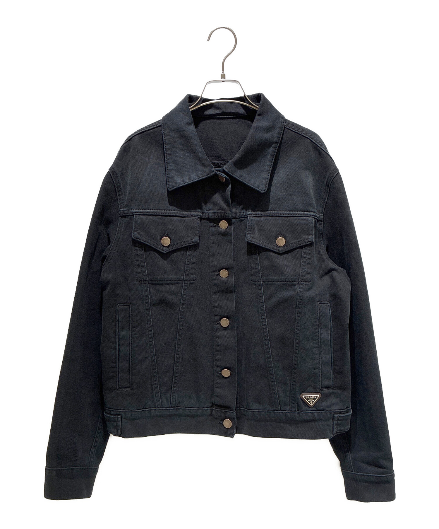 PRADA ブラック ジャンパー・ブルゾン　38 M 中古・古着通販】PRADA (プラダ) デニム ブルゾンジャケット ブラック