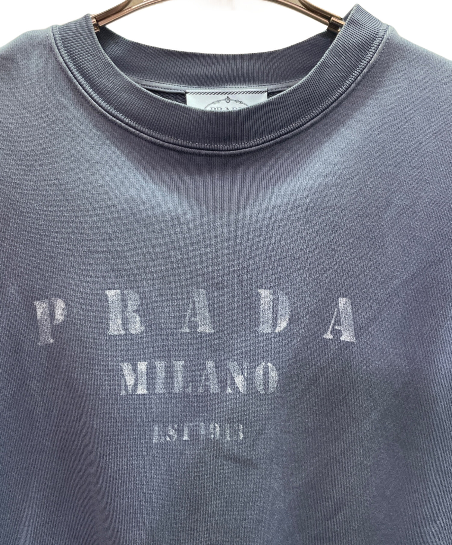 中古・古着通販】PRADA (プラダ) 半袖ロゴコットンスウェットシャツ