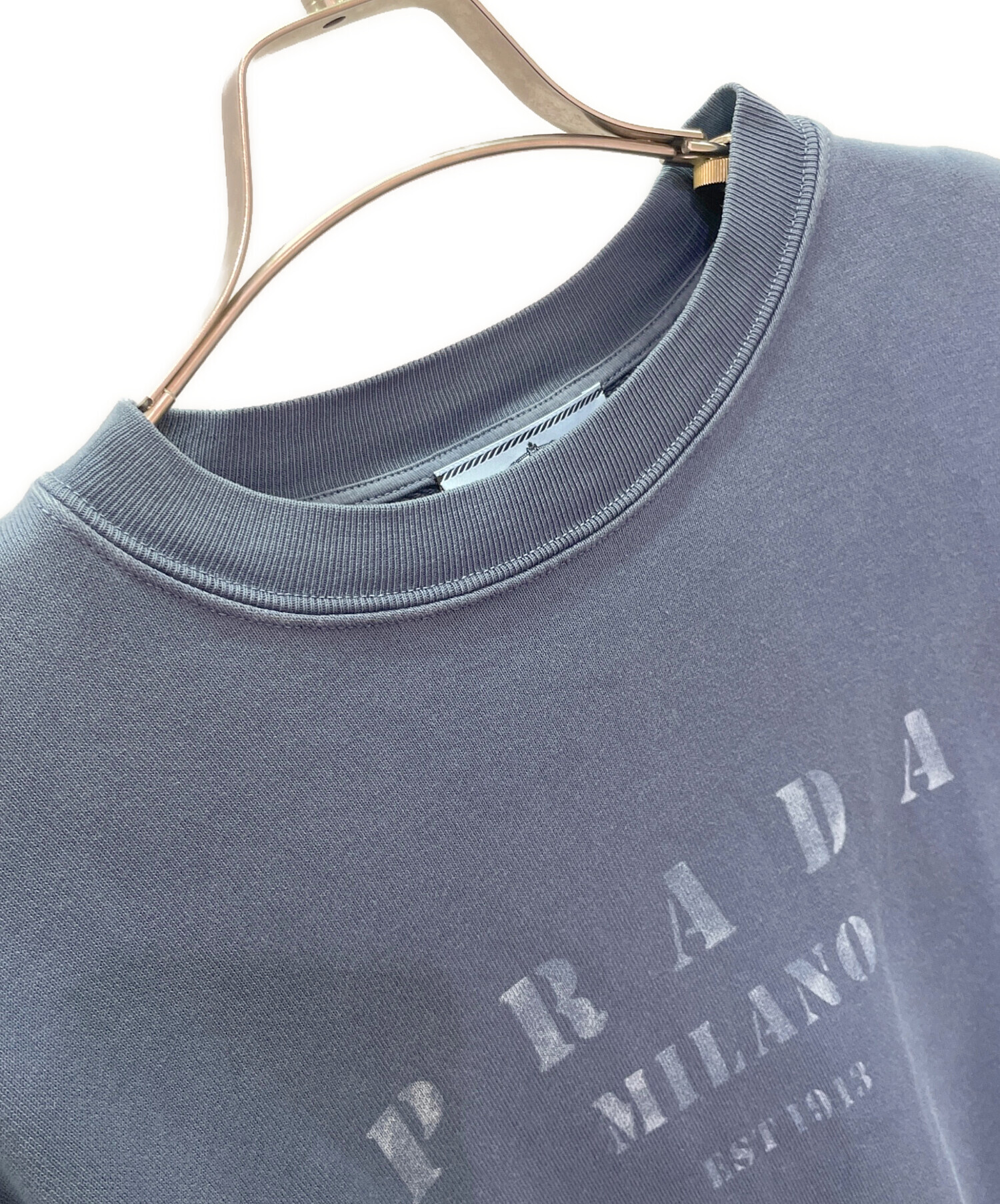 中古・古着通販】PRADA (プラダ) 半袖ロゴコットンスウェットシャツ