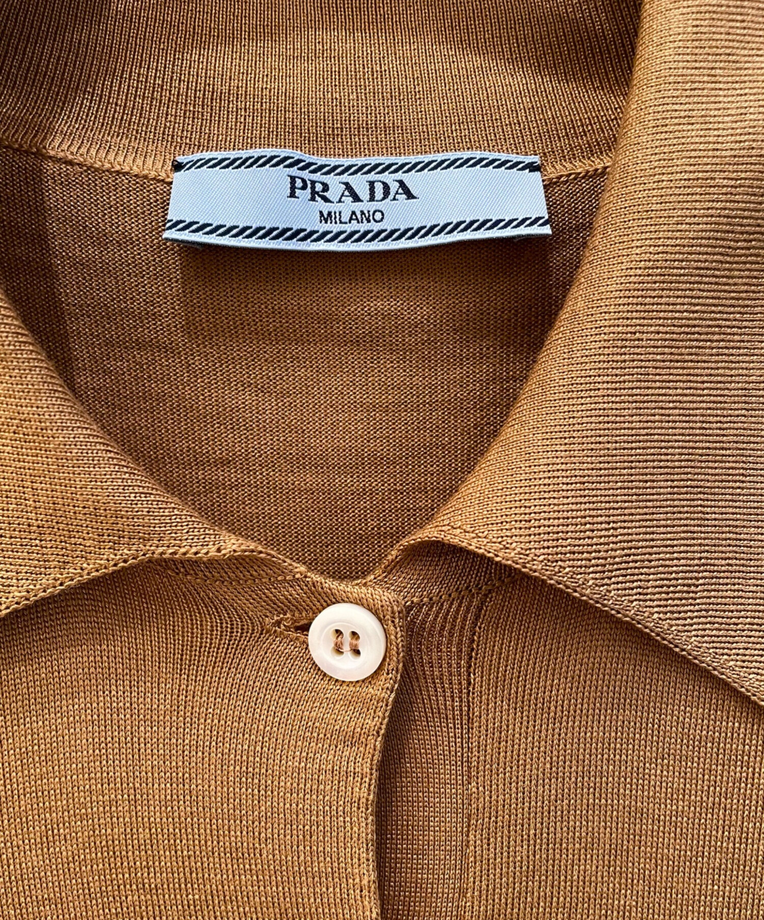 中古・古着通販】PRADA (プラダ) シルクノースリーブポロシャツ