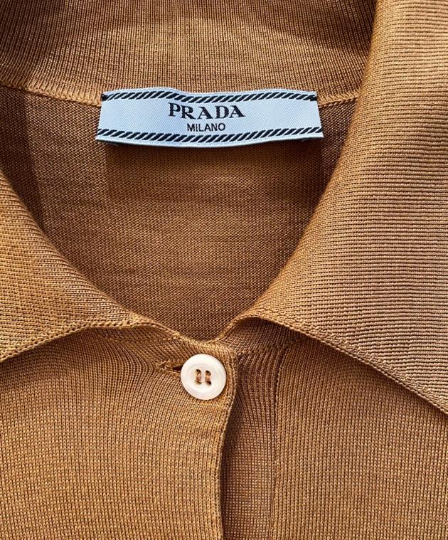 PRADA シルクノースリーブブラウスベスト 中古・古着通販】PRADA (プラダ) シルクノースリーブポロシャツ