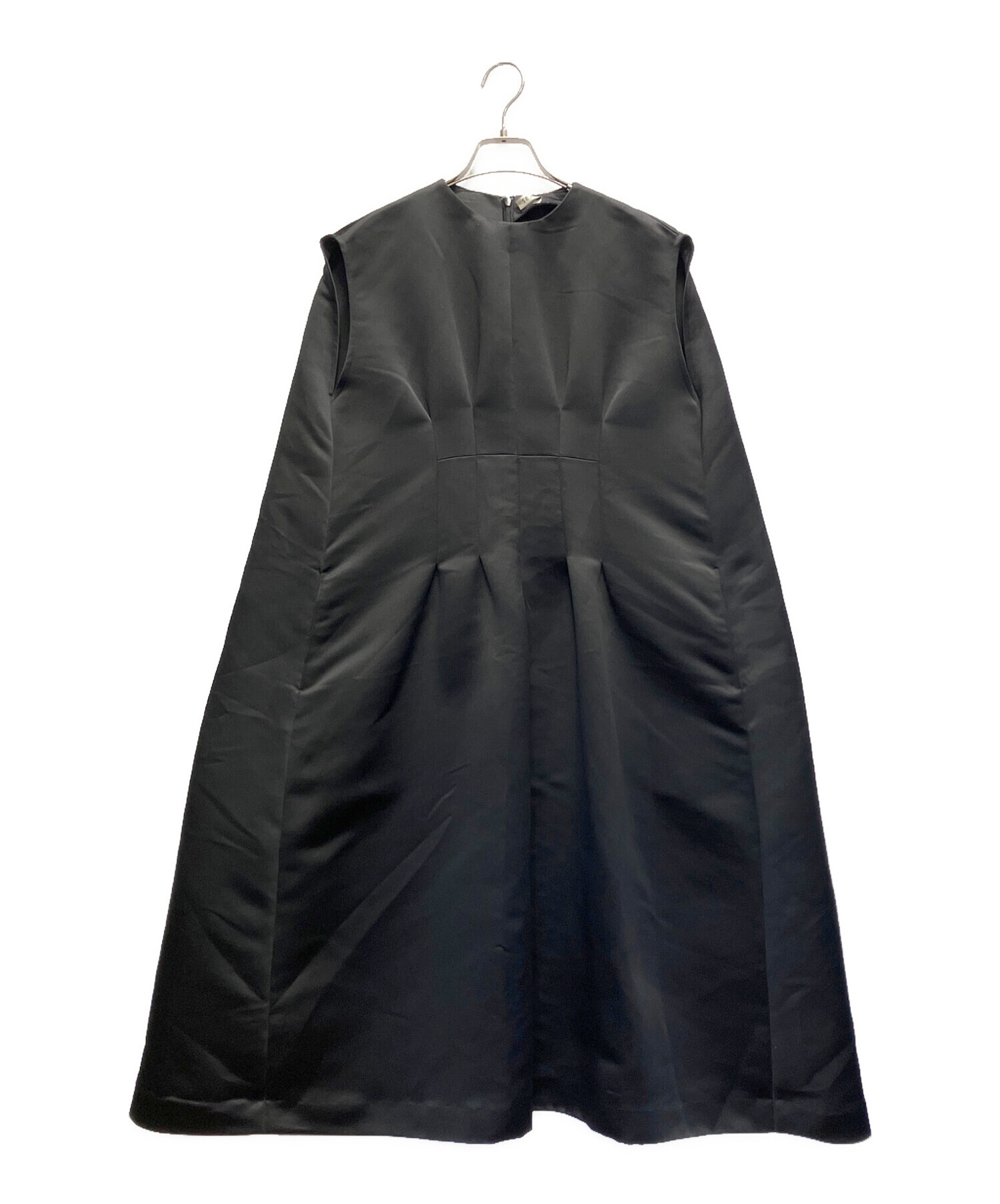 中古・古着通販】SEA (シー) ヘビーサテンワンピース ブラック サイズ 