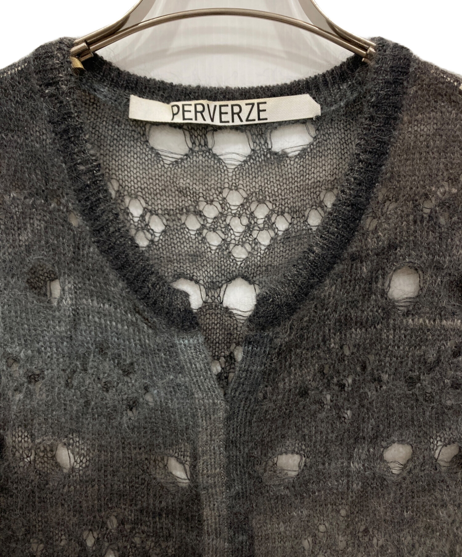 中古・古着通販】PERVERZE (パーバーズ) モヘア混クラッシュニット