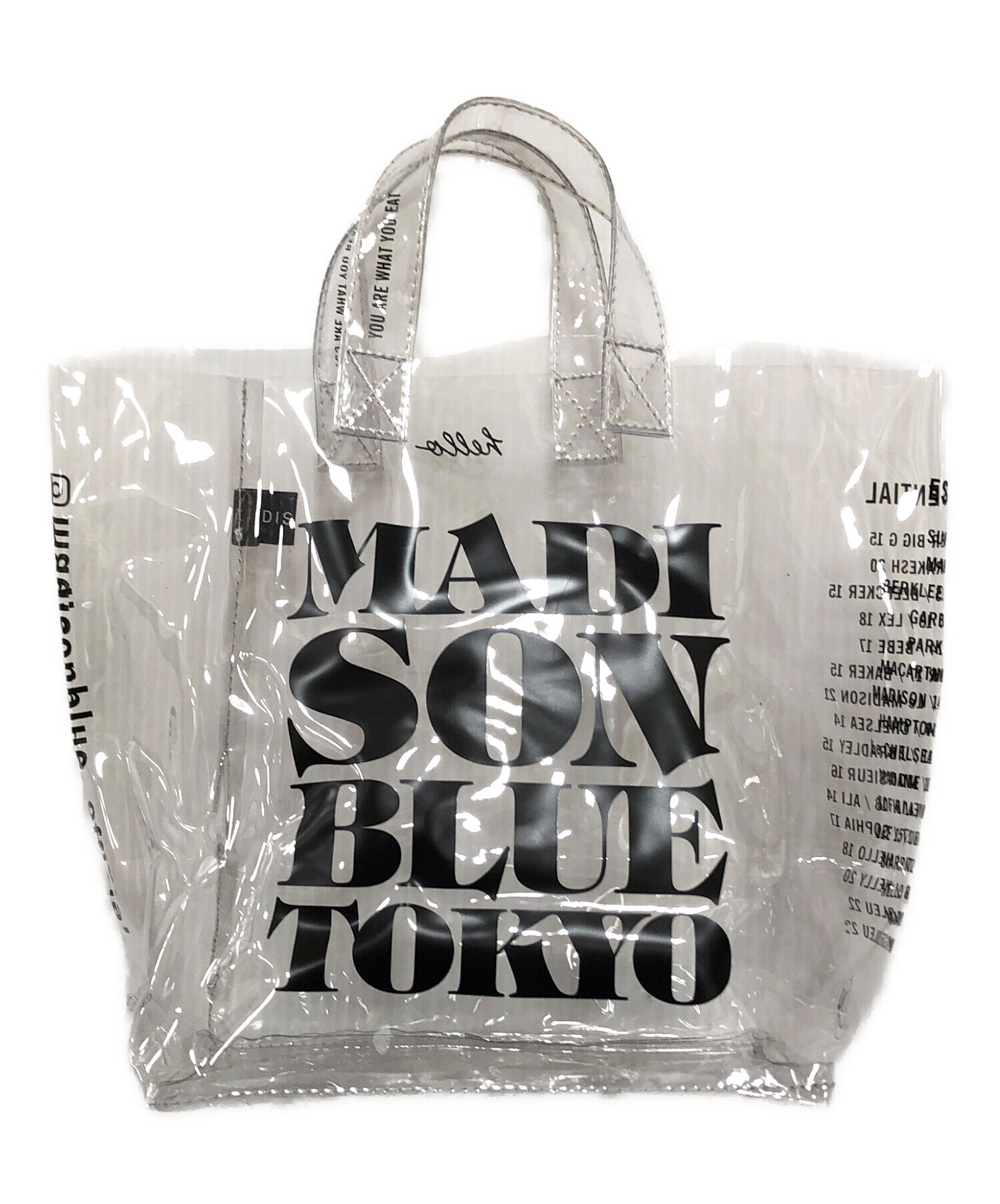 MADISON BLUE 透明バック 中古・古着通販】MADISON BLUE (マディソンブルー) GRAMERCY PVC BAG