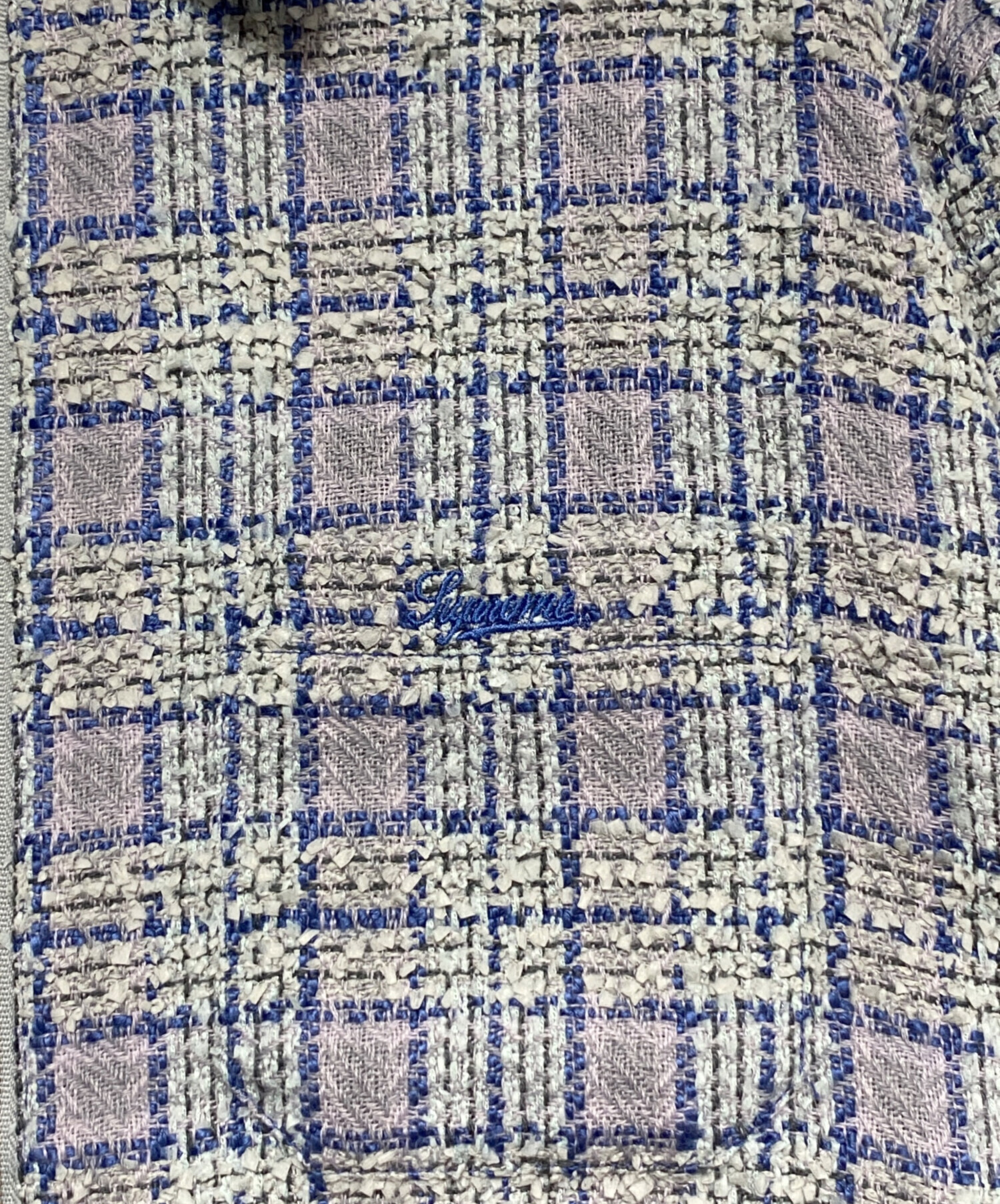 中古・古着通販】Supreme (シュプリーム) Boucle zip up shirt ブルー