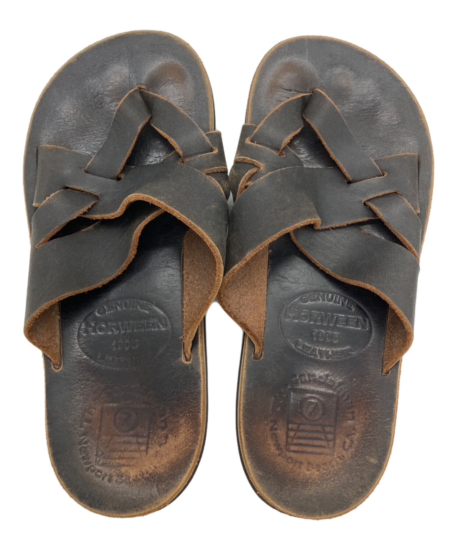 The Sandalman レザーサンダル　ネイビー サイズ7 中古・古着通販】The Sandalman (ザサンダルマン) レザーサンダル