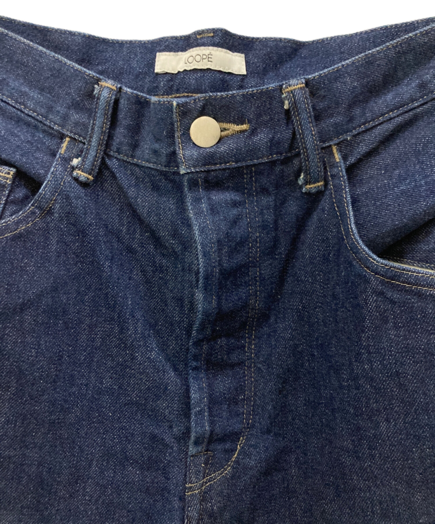 中古・古着通販】LOOPE (ルーペ) HIGH WAIST WIDE DENIM インディゴ 