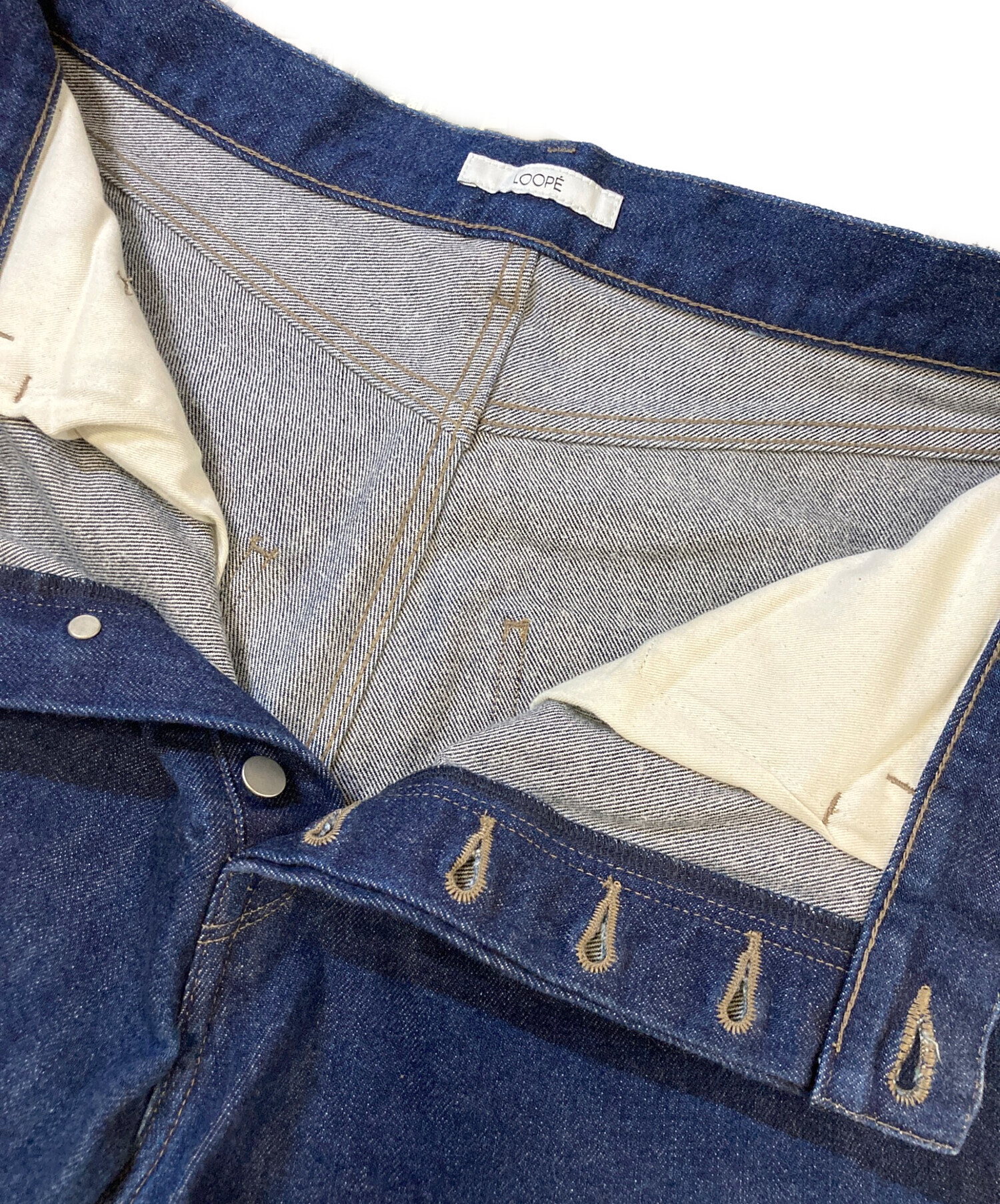 中古・古着通販】LOOPE (ルーペ) HIGH WAIST WIDE DENIM インディゴ 