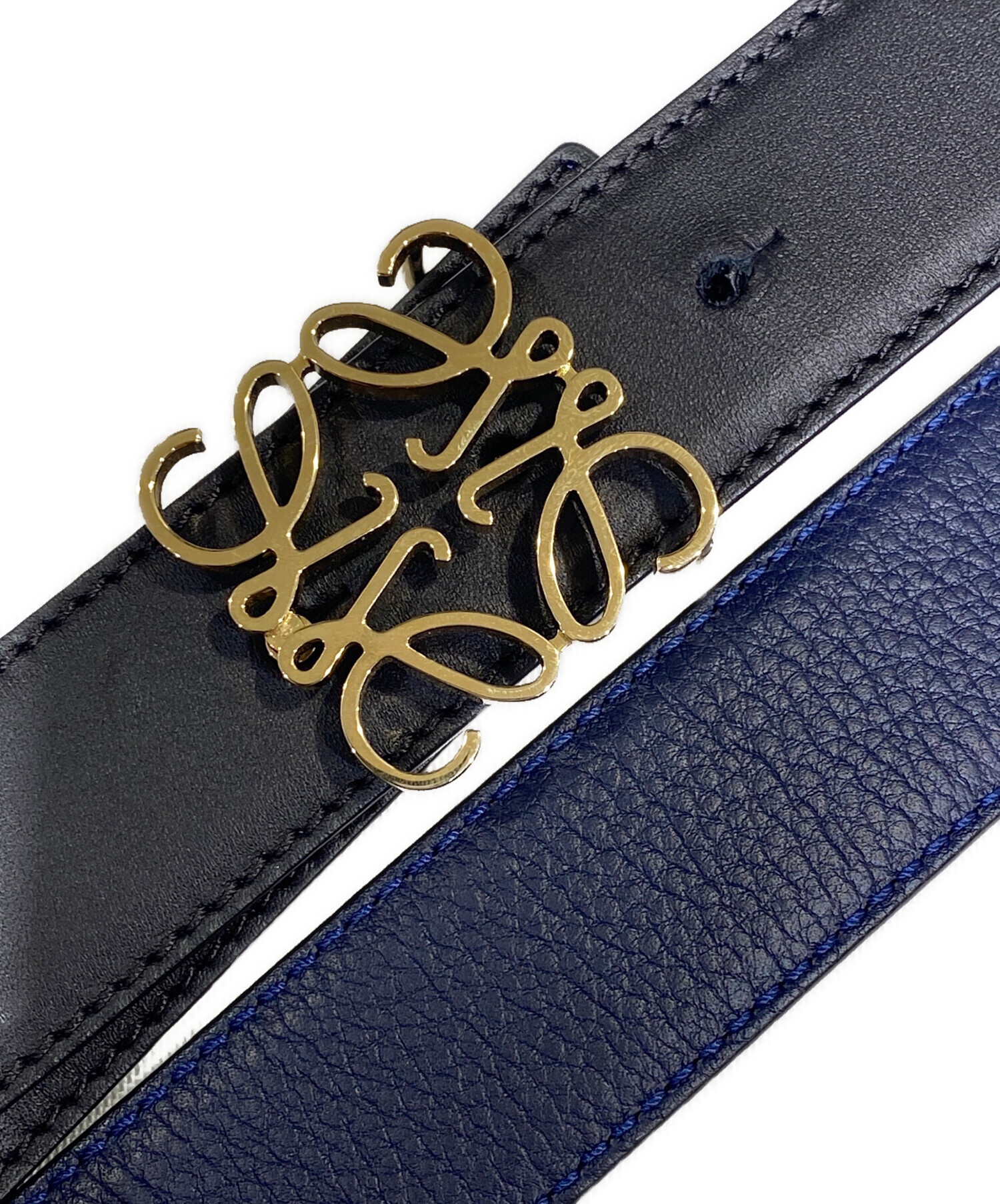 中古・古着通販】LOEWE (ロエベ) アナグラムリバーシブルベルト