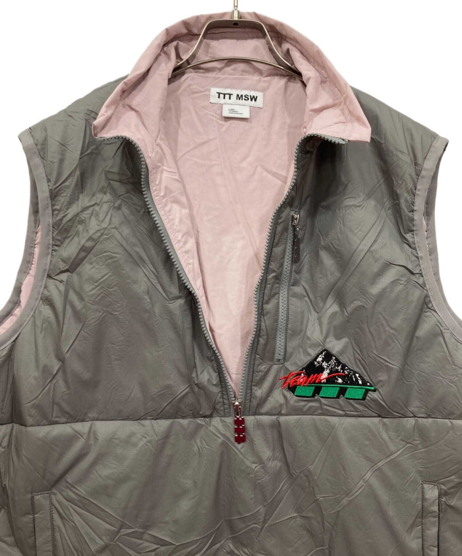 中古・古着通販】TTT MSW (ティー) Puff vest グレー サイズ:L 