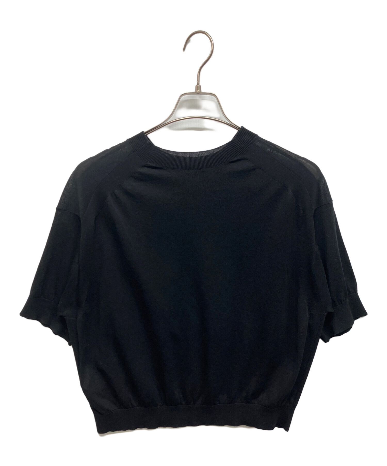 中古・古着通販】YLEVE (イレーヴ) YLEVE 半袖ニット ブラック サイズ 