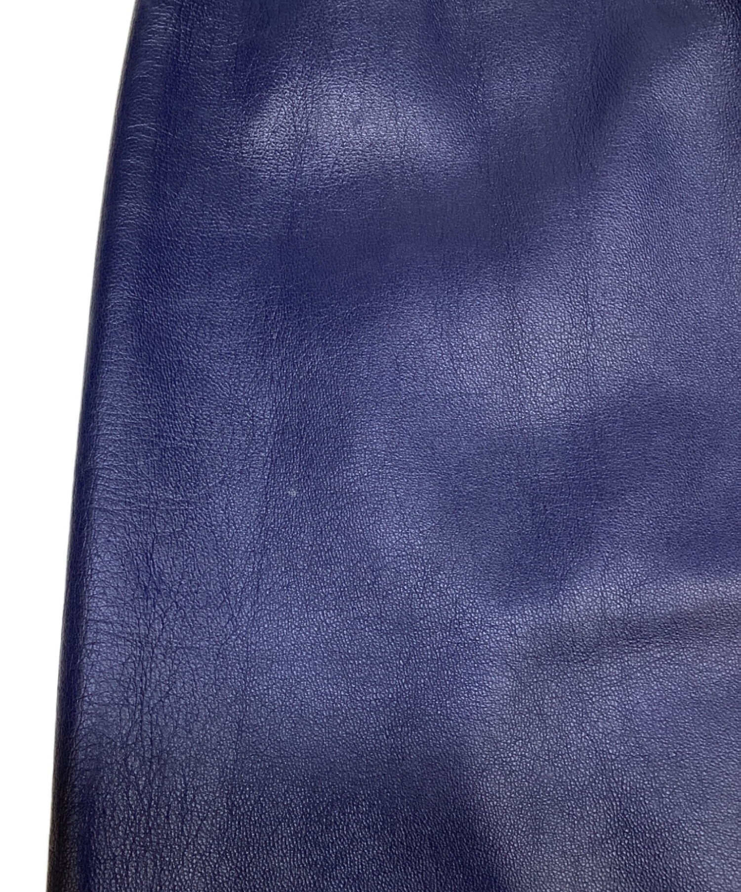 中古・古着通販】LOEWE (ロエベ) レザースカート ネイビー サイズ:44