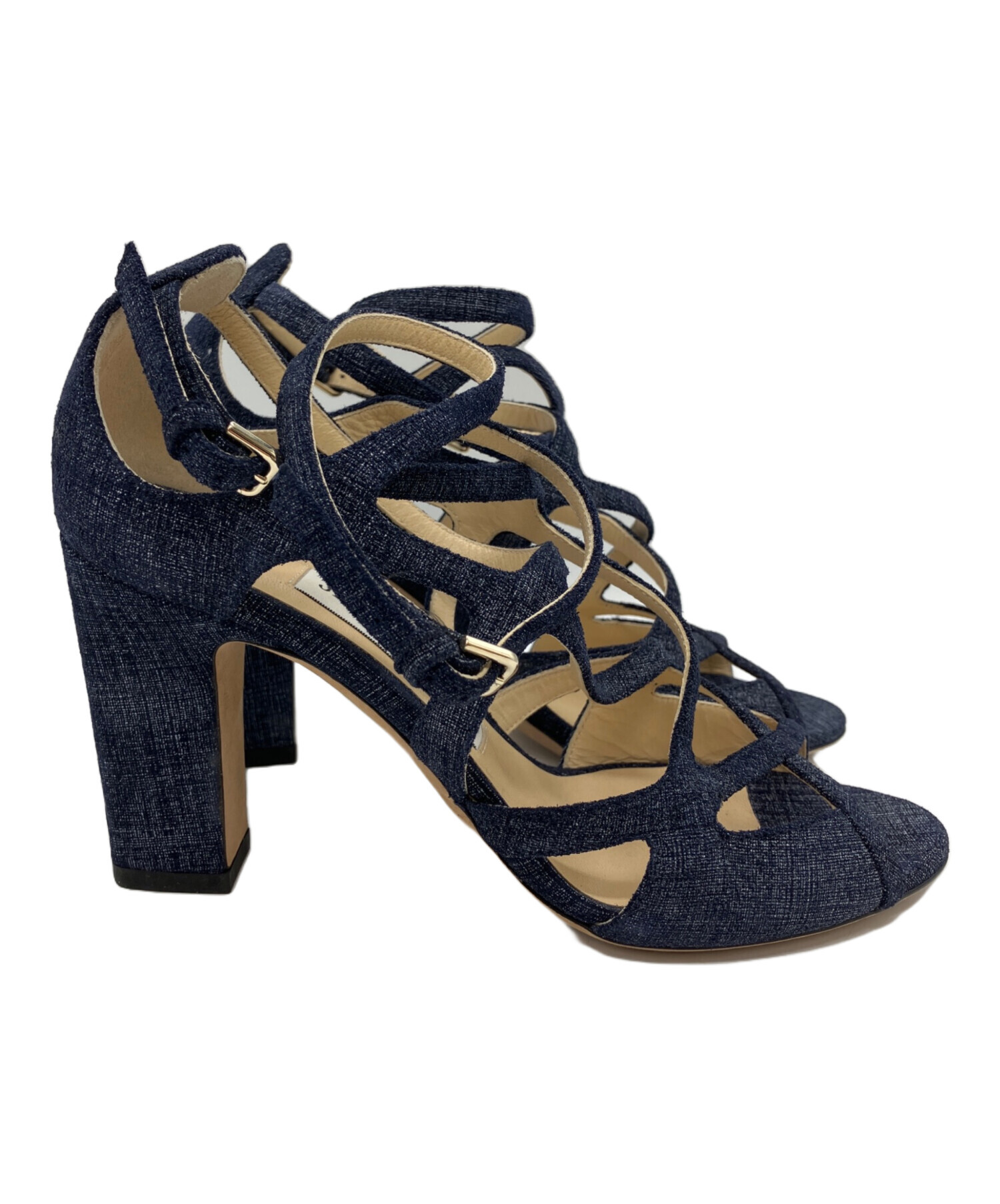 B*e様 新品未使用　JIMMY CHOO デニムサンダル 中古・古着通販】JIMMY CHOO (ジミーチュウ) デニムサンダル