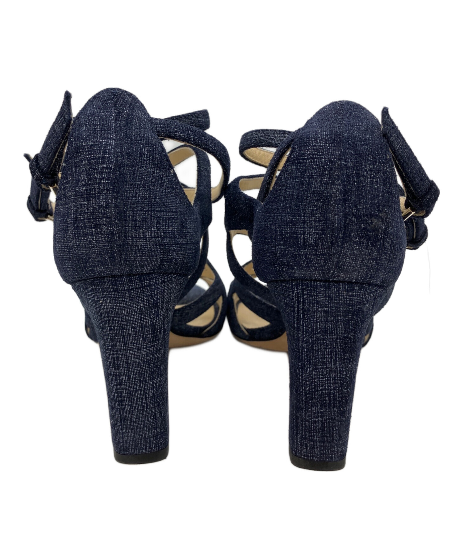C*m様 JIMMY CHOO MIRANDA85 INDIGOデニムサンダル 中古・古着通販】JIMMY CHOO (ジミーチュウ) デニムサンダル