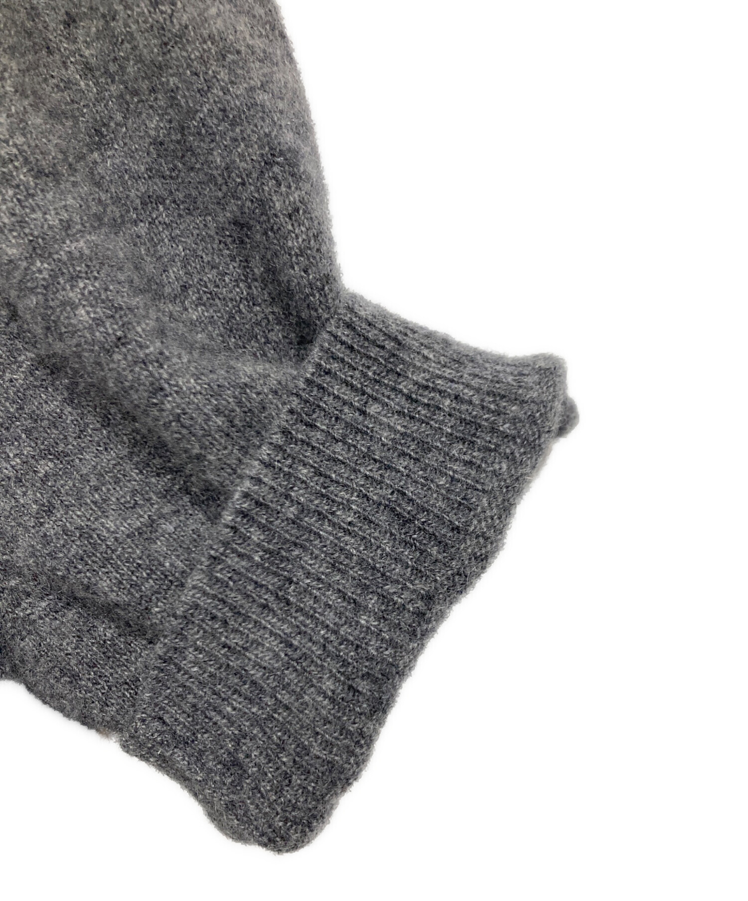 中古・古着通販】sacai (サカイ) カシミヤ混半袖ニット グレー サイズ