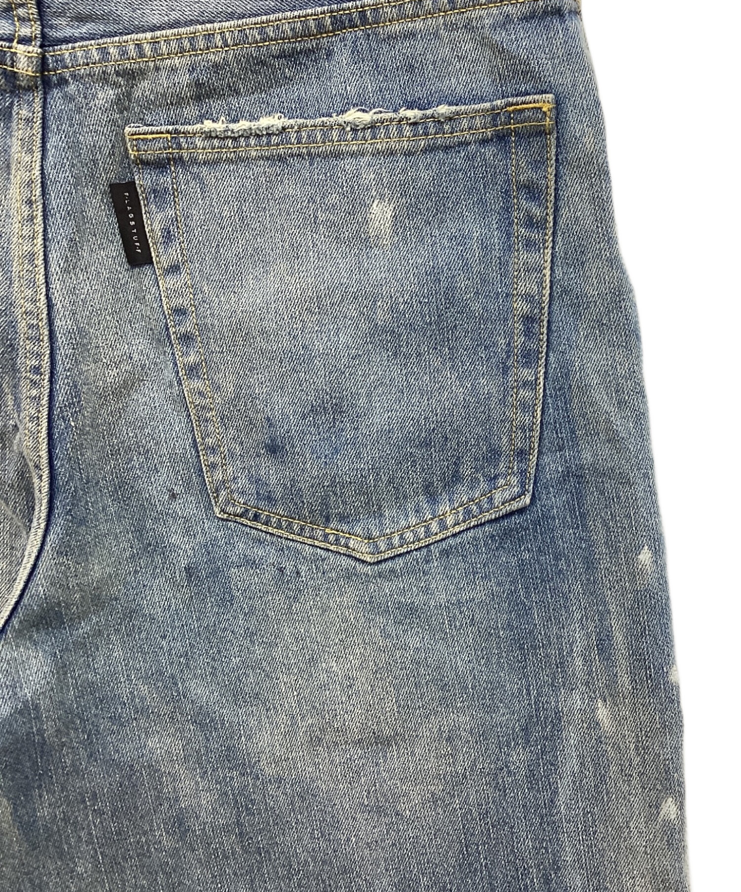 中古・古着通販】flagstuff (フラグスタフ) BORO DENIM PANTS ボロ
