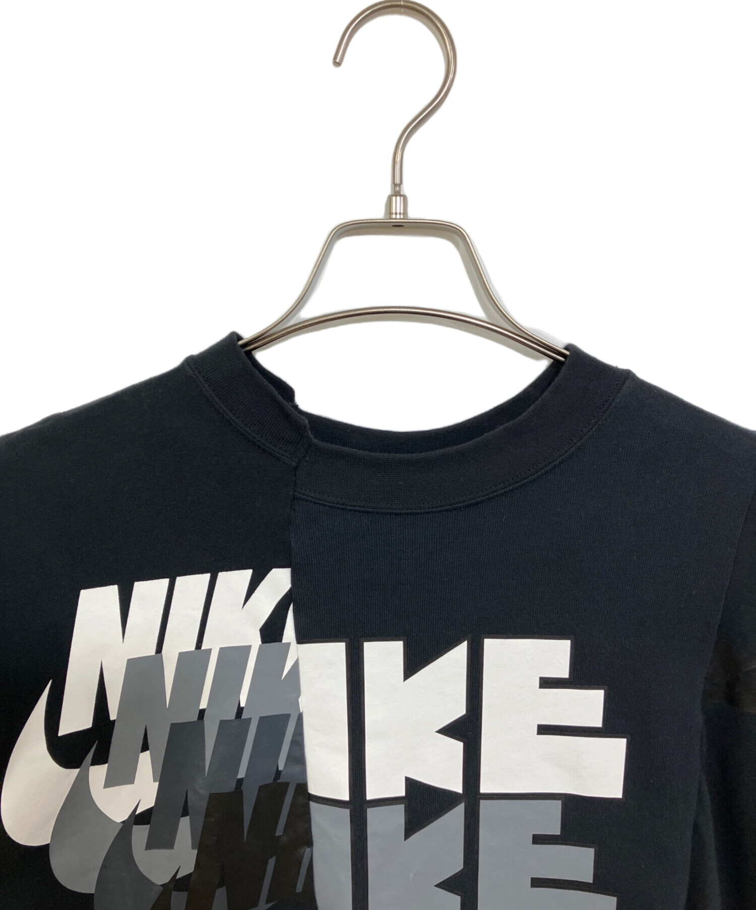 中古・古着通販】NIKE (ナイキ) sacai (サカイ) 再構築Tee ブラック