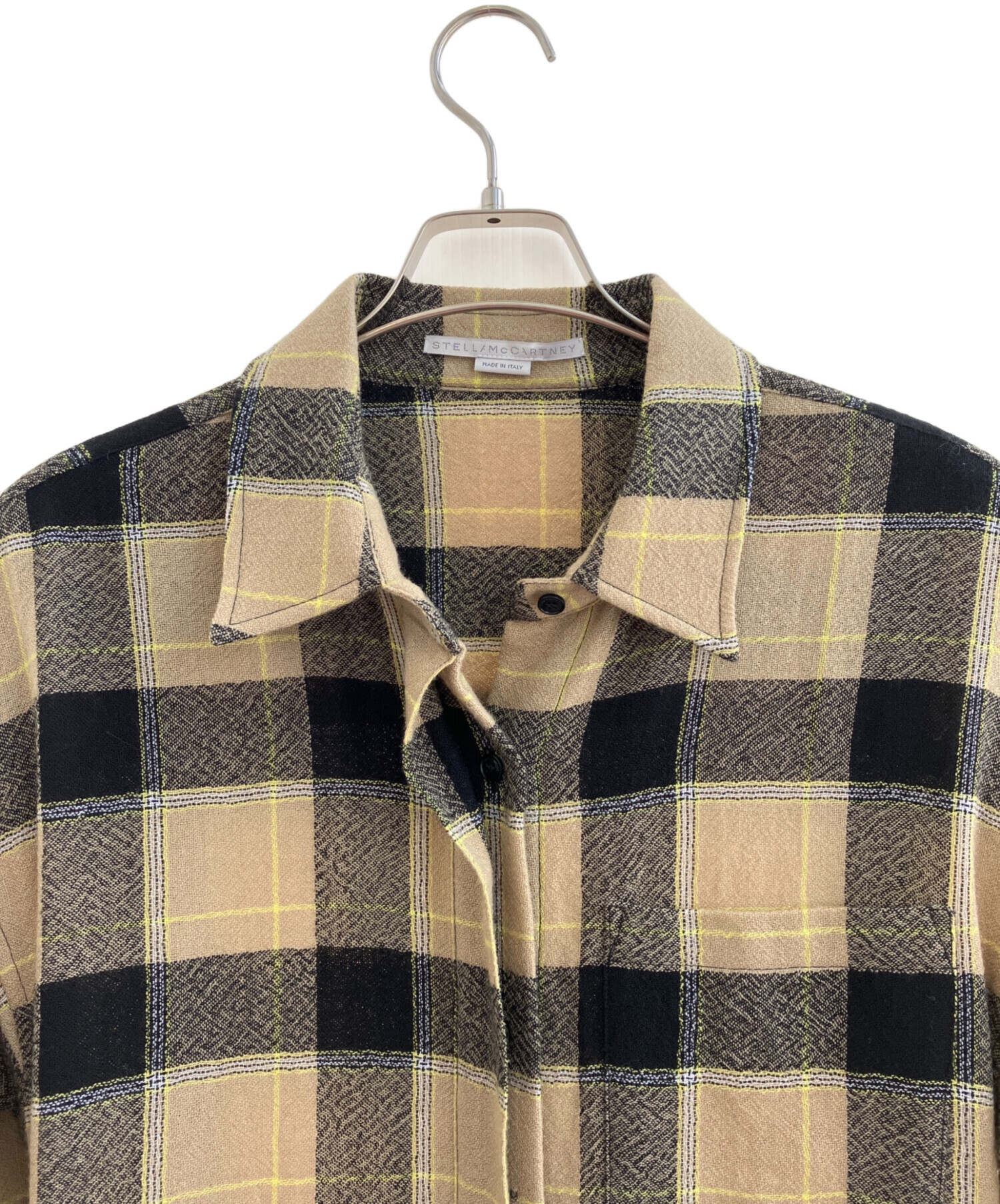 STELLA McCARTNEY カジュアルシャツ XS ベージュ 【古着】【中古】【送料無料】 Stella McCartney - STELLA McCARTNEY カジュアルシャツ XS 紺 【古着