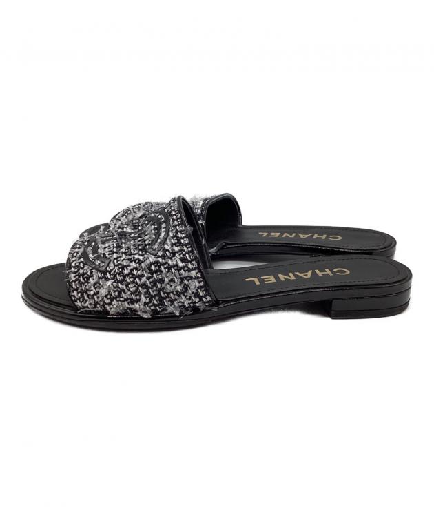 中古・古着通販】CHANEL (シャネル) ツイードココマークサンダル