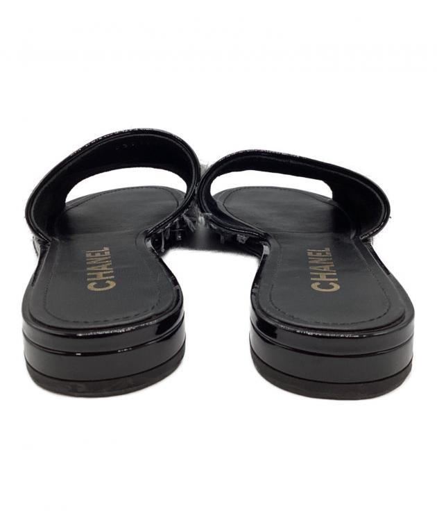 中古・古着通販】CHANEL (シャネル) ツイードココマークサンダル