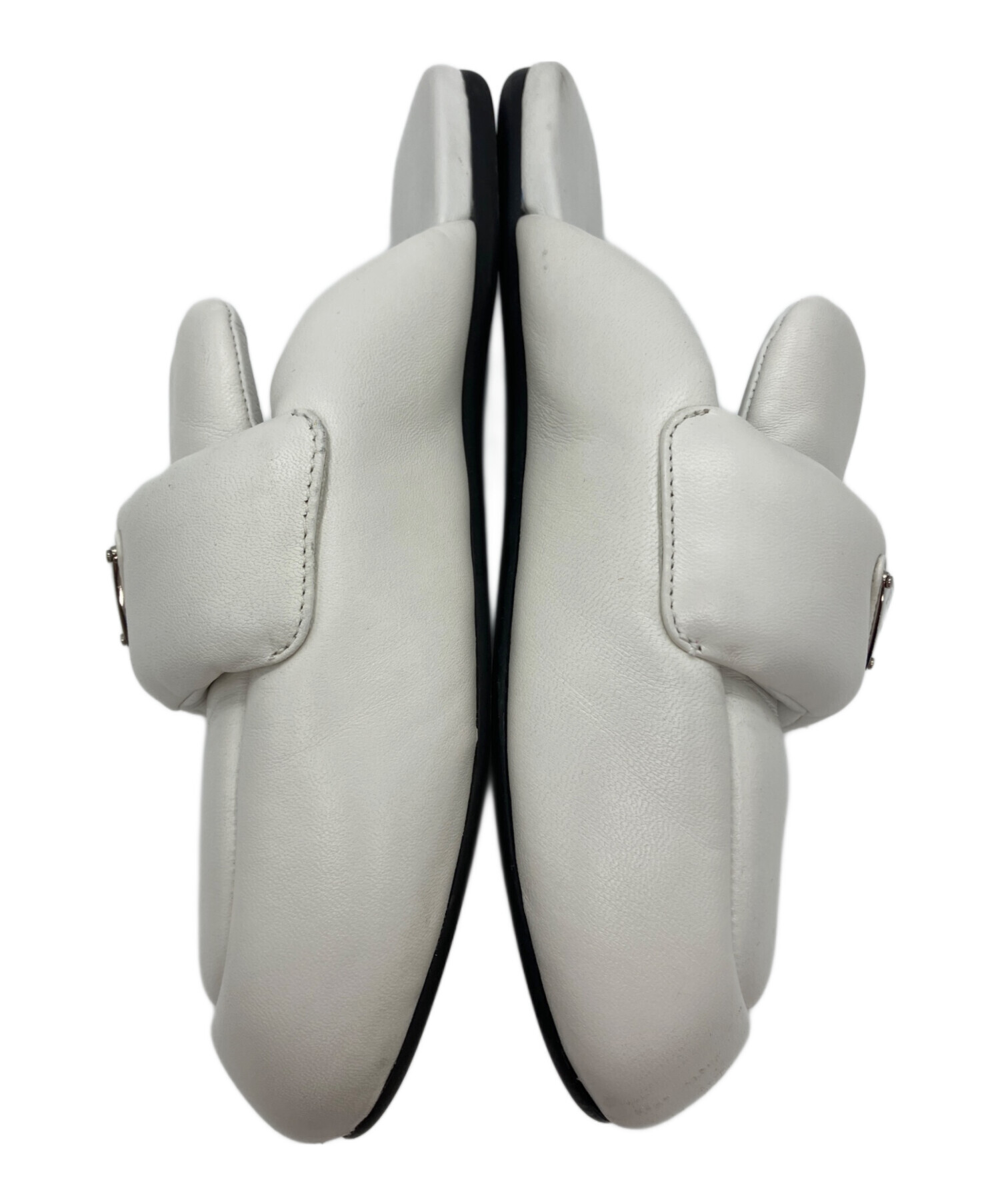 PRADA レザー ミュールサンダル サボ サイズ37 中古・古着通販】PRADA (プラダ) ソフト パデッドナッパレザー サボ