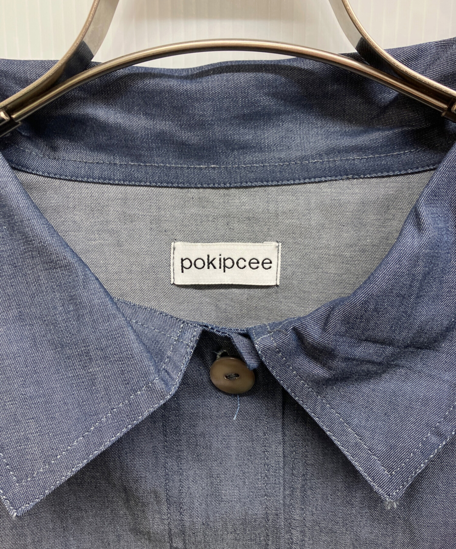 中古・古着通販】pokipcee (ポキプシー) シャツジャケット インディゴ