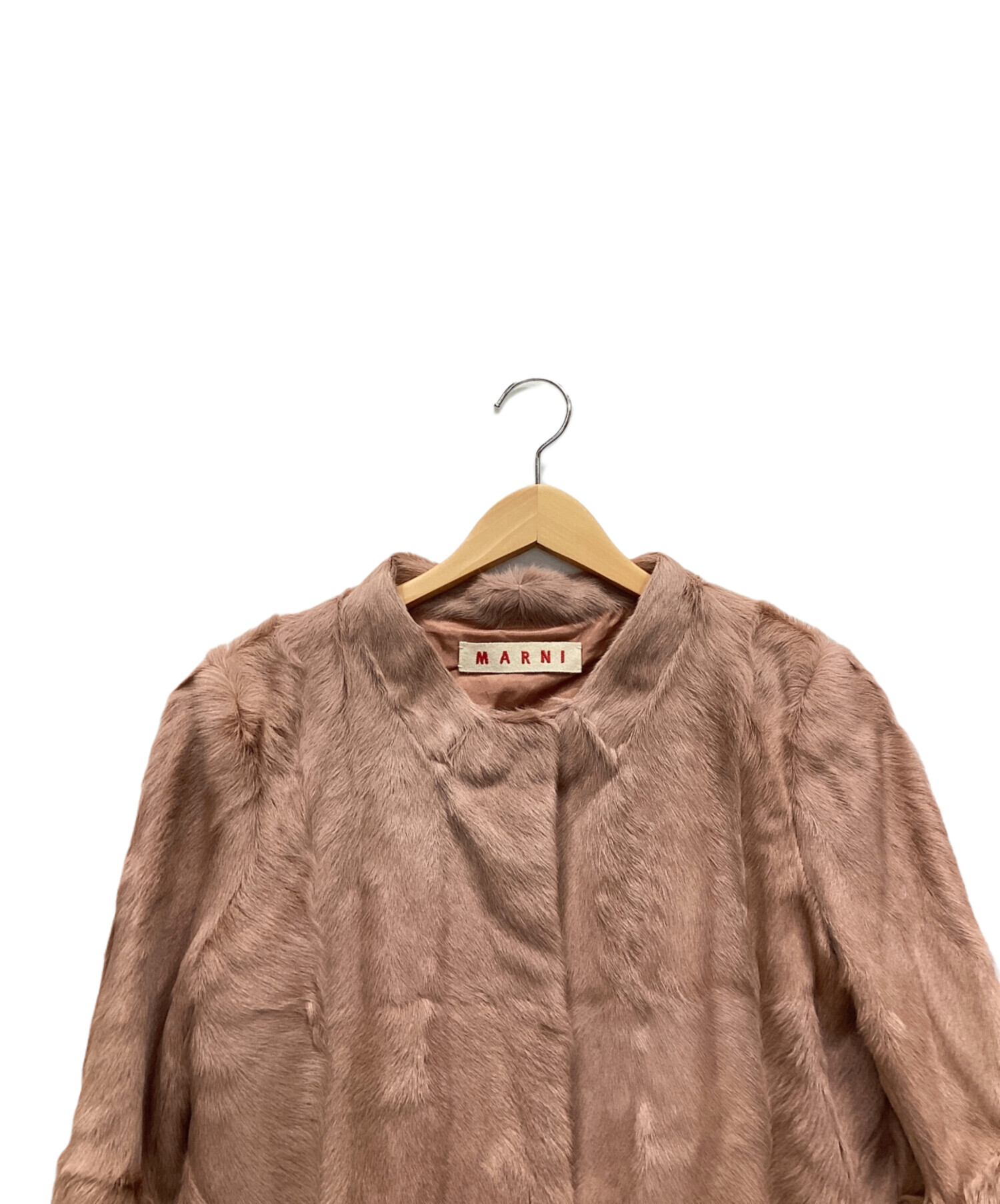 中古・古着通販】MARNI (マルニ) 毛皮ショートコート ピンク サイズ:40 