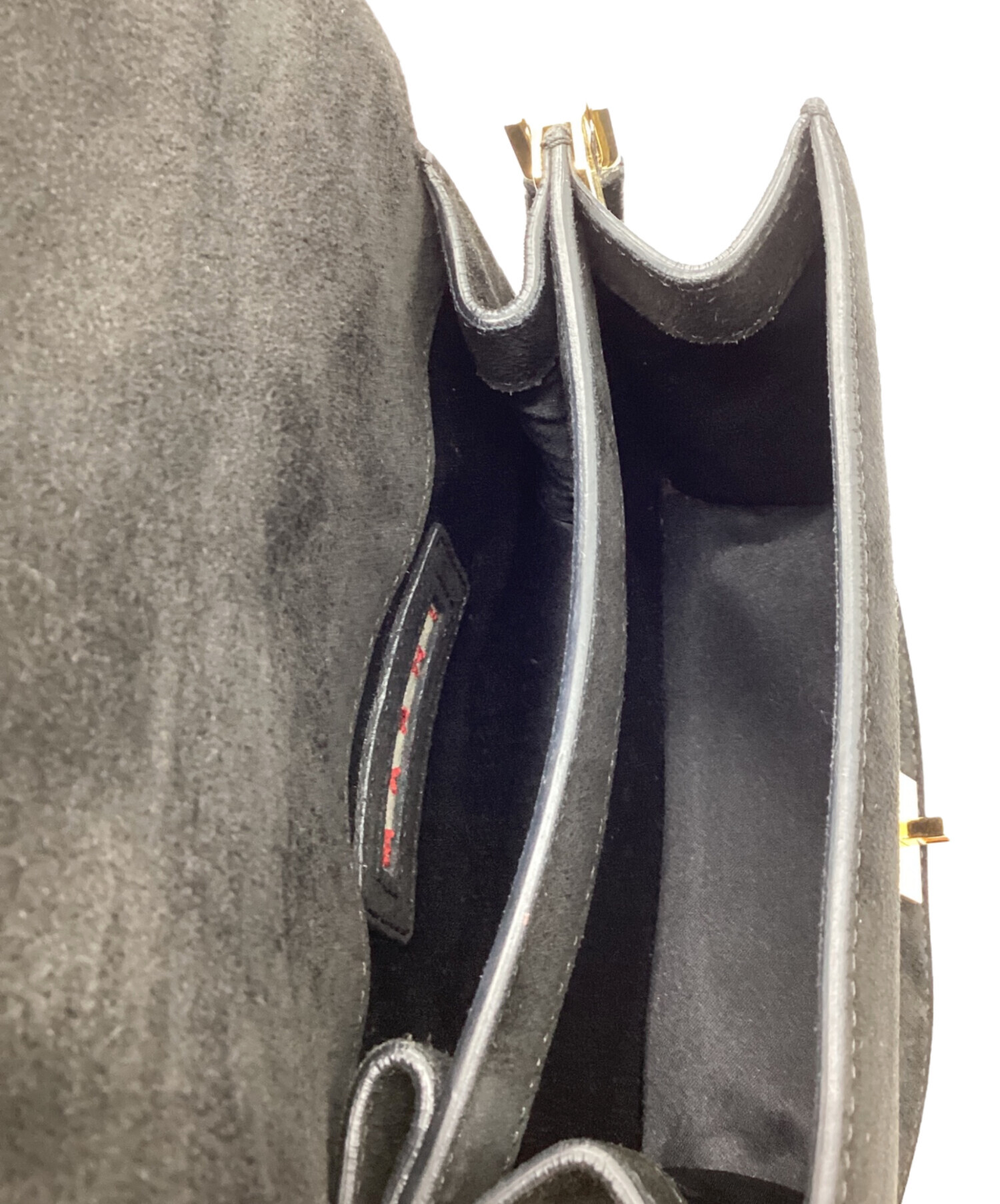 MARNI マルニ ショルダーバッグ  黒 【古着】【中古】【送料無料】 中古・古着通販】MARNI (マルニ) スエードショルダーバッグ ブラック