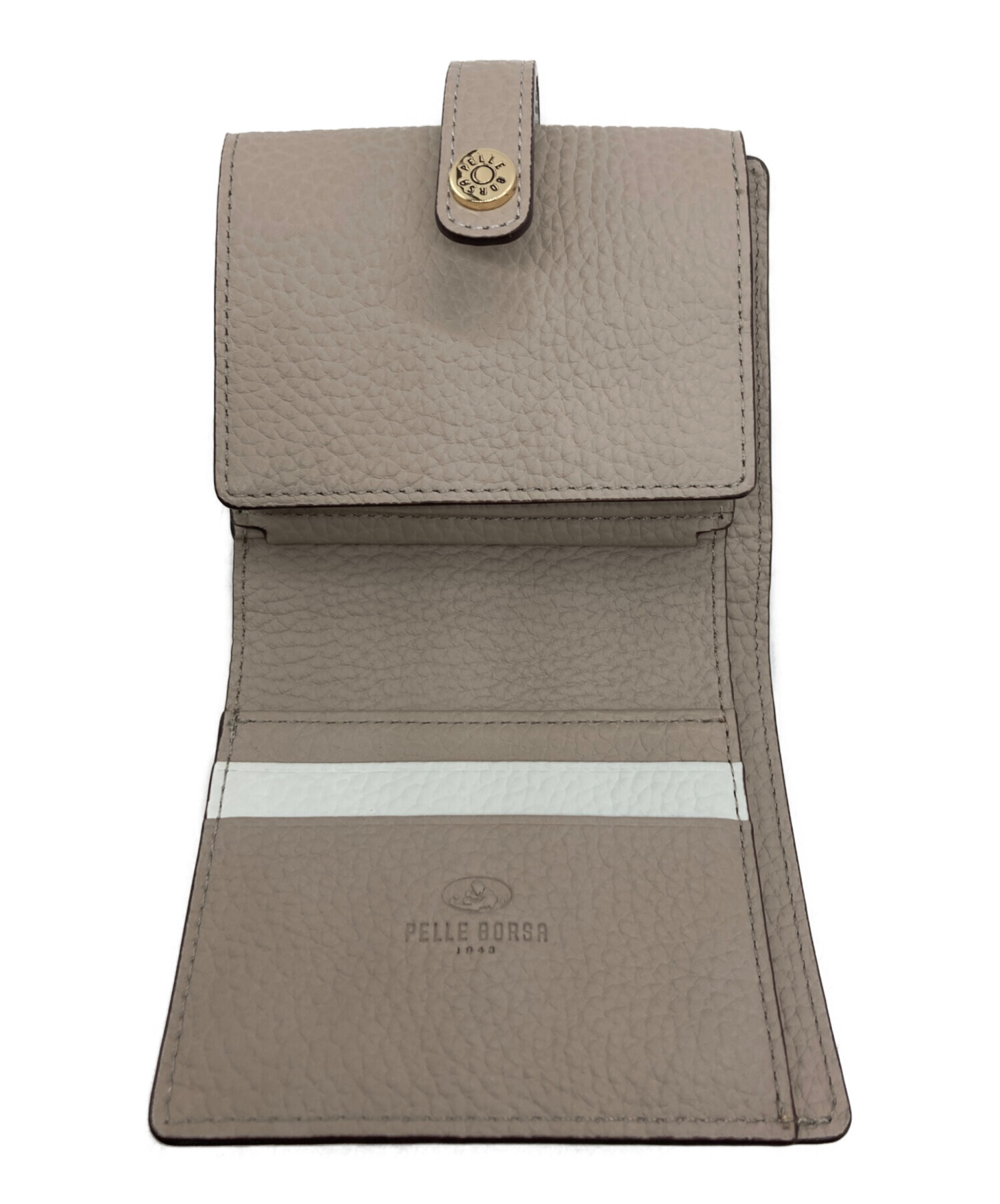 中古・古着通販】PELLE BORSA (ペレボルサ) 2つ折り財布 ホワイト